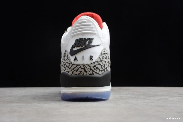 Throw Free Retro Line Cement Air Jordan 3 White 923096-101 0127